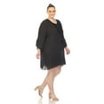 thumbnail image 3 of White Mark Women's Sheer Crochet Cover Up Dress, 3 of 5