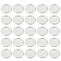 6mm Steel Disc, 200pcs Round Metal Stamping Blanks Tags Circle Metal Plate DIY for Laser Engraving Stamping, Silvery