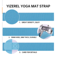 thumbnail image 2 of 2-pack yogamattrem för transport, yogamattväska, justerbar yogamattremslinga för yogamatta, träningsmatta, endast rem, 2 of 5