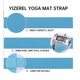 thumbnail image 2 of Correa para esterilla de yoga para llevar, portador de esterilla de yoga, eslinga ajustable para esterilla de yoga para esterilla de ejercicio, solo correa, 2 paquetes Namotu SM-055, 2 of 6