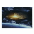 thumbnail image 1 of Galaxy Cutting Board, Maya Calendar with Outer Space Background with Earth Astral Meteor View, Decorative Tempered Glass Cutting and Serving Board, Small Size, Blue Yellow, by Ambesonne, 1 of 1