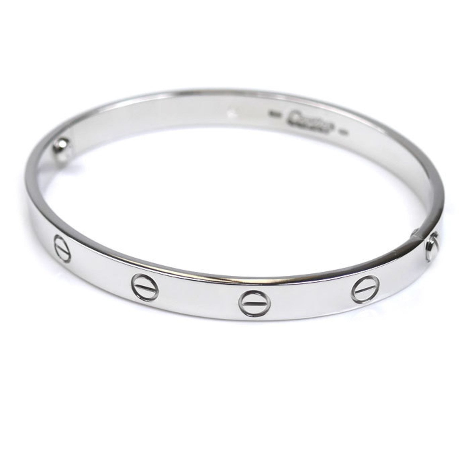 Pre-Owned CARTIER Cartier 18KWG White Gold Love Bracelet 18 34.7g Women's (Good)