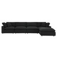 thumbnail image 2 of Modular Sectional Sofa Couch, Black, Fabric, Living Kitchen Cafe Bistro Hospitality Restaurant, Modern Contemporary HB34765, 2 of 5