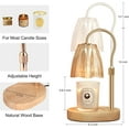 thumbnail image 2 of Candle Warmer Lamp with Timer & Dimmer, Candle Warmer Height Adjustable, Fits All Jar Scented Candles, Candle Lamp with 3 Bulbs, Charming Gift Box with Ribbon for Gifting, 2 of 5