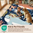thumbnail image 4 of Design&I 5'x7' Washable Area Rug Classroom Ocean Creature Cartoon Whale Starfish Animals Under for Guest Room, Lounge, Apartment, Flatweave & Daily Traffic Ready, 4 of 7