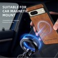 thumbnail image 5 of ELEHOLD PU Leather Case For Google Pixel 8 Slim Magnetic Shockproof Cover, [MagSafe Compatible], [Lens&Screen Protection], Drop protection Case - Brown, 5 of 11