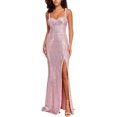 thumbnail image 1 of Trixxi Womens Sequin Front Slit Gown Dress, Juniors, 17, 1 of 2