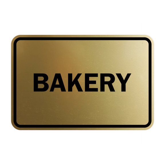 Classic Bakery Sign (Brushed Gold) - Medium