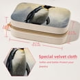 thumbnail image 5 of Penguin Luxurious Velvet Travel Organizer Box with Removable Compartment - Ideal Gift for Jewelry Lovers, Necklace Holders, 5 of 7
