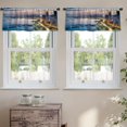 thumbnail image 2 of LALILO Kitchen Curtain Valance Dusk City City Night America Rod Pocket Window Curtain 52"x 18" Set of 2, 2 of 5