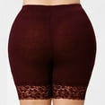 thumbnail image 6 of JINMGG Shorts for Women Clearance $5 Womens Plus Size Mid Waist Lace Hot Shorts Elastic Sports Pants Trousers Trunks Wine XL, 6 of 9