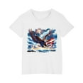 thumbnail image 6 of GERsome Kids 4th of July Patriotic T-Shirts Boys Girls American Flag Short Sleeve Crewneck Tops USA Flag Stars Stripes Graphic Tee, 3-4 Years, 6 of 6