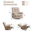 thumbnail image 2 of Swivel Rocker Recliner Chair with Massage and Heat, Chenille Swivel Glider Recliner for Adults, Beige, 2 of 7
