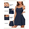 thumbnail image 4 of SHEWIN Swimsuit for Women One Piece Bathing Suits Swim Dress with Shorts Underneath Swimming Suit Navy L, 4 of 10