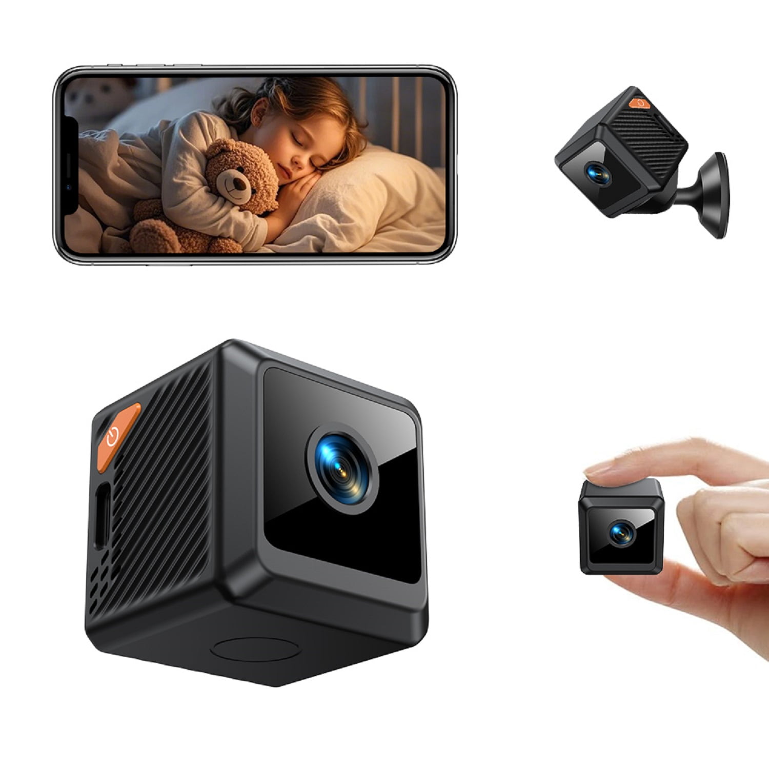 Mini Indoor Security Wireless Home Camera Small Outdoor WiFi Pet Cameras 1080P Nanny Cam Wide Angle Night Vision Home Indoor Outdoor Camer for Home Security