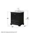 thumbnail image 7 of Wyndham Collection Deborah 30" Metal Single Bathroom Vanity in White/Espresso, 7 of 7