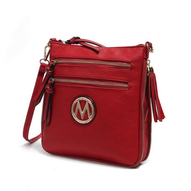 MKF Collection MKF-0229RD Angelina Expendable Crossbody Handbag by Mia K.