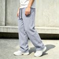 thumbnail image 6 of Jalioing Sweatpants for Teen Boy Solid Color Loose Straight Leg Open Bottom Sport Pants Drawstring Waist Athletic Pants, 6 of 7