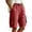 Red, variant on Qulqfy Biker Cargo Shorts for Women Baggy Wide Leg Lightweight High Waist Drawstring with 4 Pockets Army Green Womens Shorts