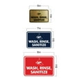 thumbnail image 5 of Signs ByLITA Classic Framed Wash, Rinse, Sanitize Sign (Black /Gold) - Small, 5 of 6