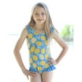 thumbnail image 4 of Millie Loves Lily Female Lemon Print Ruffle-Accent Swimsuit One-piece UPF 50, Sizes 2-10, 4 of 7
