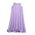 thumbnail image 2 of Xysaqa Women Plus Size Sleeveless Tank Nightgown Casual Plain Sleep Dress for Women Comfy Wide Strap Sleepwear Solid Color Summer Sleepshirt House Dress 3X 4X 5X Summer Savings, 2 of 5