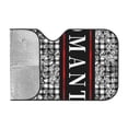 thumbnail image 2 of YFYANG Front Windshield Sun Shade, Floral Plaid Pattern Foldable Car Visor for Cars, Trucks, SUVs, Small, 2 of 9