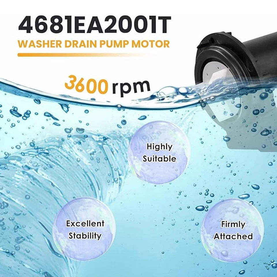 4681EA2001T Water Drain Pump for LG Washer Washing Machine PS3579318 AP5328388