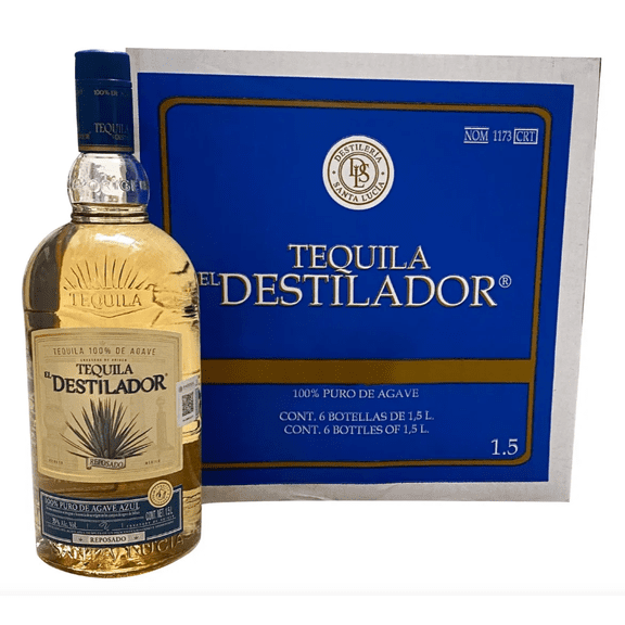 Caja Tequila Destilador Reposado 1.5l 6 Piezas Destilador Reposado