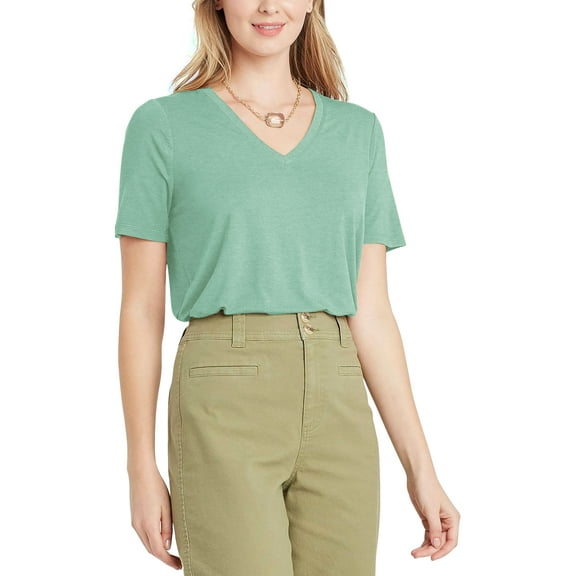 Ma Croix Womens Summer Cotton Soft V-Neck T-Shirts Gym Workout Home Training