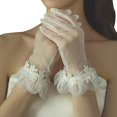 thumbnail image 1 of Guantes de novia blancos para boda, guantes transparentes para fiesta de té para mujer, 1 of 5
