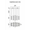 thumbnail image 2 of 1046P26-5-601-RC CWI Lighting LED Chandelier with Chrome Finish, 2 of 6