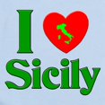 thumbnail image 2 of CafePress - I Love Sicily Infant Bodysuit - Baby Light Bodysuit, Size Newborn - 24 Months, 2 of 4