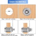 thumbnail image 4 of HAHDAXIA Cam Lock RV Storage Locks Keyed Alike, 5/8" Fits on 3/8" Max Door Thickness, RV Compartment Locks for Camper Trailer Locks with Keys(5/8Inch 6Pack) Silver, 4 of 6