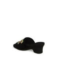 thumbnail image 2 of OPENING CEREMONY Women's Beaded Velvet Heeled Slides, Black, 6, 2 of 2