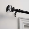 thumbnail image 4 of Exclusive Home Marquise 1" Curtain Rod and Coordinating Finial Set, Matte Black, Adjustable 36"-72", 4 of 5