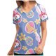 thumbnail image 2 of Pascua Mujer Cuello en V Casual Manga corta Impreso Bolsillos Señoras Tops Blusa Uniforme Pompotops hkajfhjk461767, 2 of 4