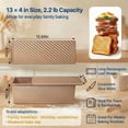 thumbnail image 6 of 2.2lb Pullman Bread Loaf Pan with Lid - 13x4 Inch Professional Nonstick Bread Baking Mold for Homemade Sandwich & Artisan Sourdough, Heavy-Duty Gold Carbon Steel Toast Box, 6 of 8
