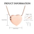 thumbnail image 2 of Cremation Jewelry for Ashes - Heart Pendant Memorial Urn Necklace Ashes Holder Stainless Steel Personalized Customization Keepsake, 2 of 7