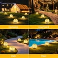 thumbnail image 6 of COWIN 4 Pack 3.9'' Solar Globe Lights Outdoor Waterproof,30 LED Cracked Glass Globe Solar Power Ground Lights,Solar Orbs Outside-Outdoor Decorations Patio & Yard Lawn Backyard Decor(Warm White), 6 of 8