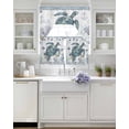thumbnail image 3 of Coastal Turtle Swag Curtains for Living Room/Bedroom Windows, Nautical Starfish Coral Jellyfish Stripes Kitchen Curtains and Valances Set 36 Inch Length, Light Filtering Swags Valance Curtain Panels, 3 of 5