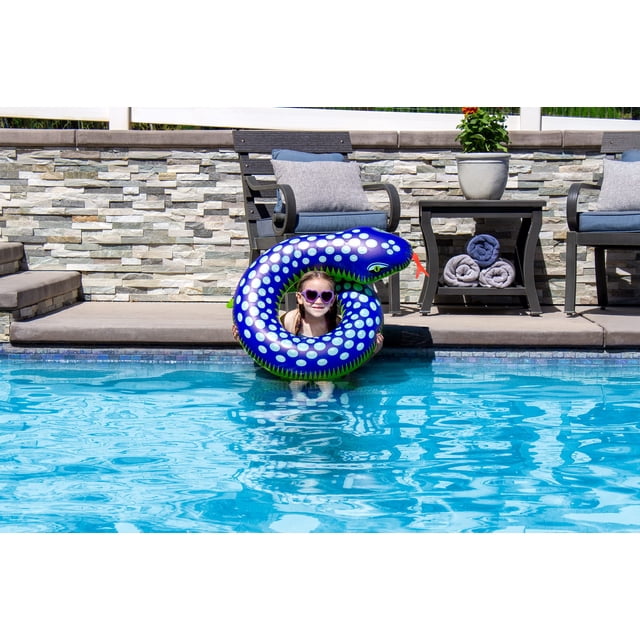 Poolmaster Flotador para piscina Split Pool Ring Serpiente Verde