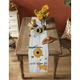 thumbnail image 5 of Farmhouse Bee Table Runner 48 Inches, Pastoral Country Bee Grey Wooden Bed Runner Dresser Scarves Tabletop for Indoor Outdoor Parties/Ceremony/Banquet, 13" x 48", 5 of 8