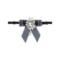 thumbnail image 1 of Corbata ajustable con lazo para mujeres INSPIRE CHIC, decorada con diamantes, para camisas de uniforme, gris, talla única, 1 of 5