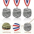 thumbnail image 3 of Uxcell Tournament Award Medals with Ribbons, Winner Medals Prizes for Competitions Sports Party, Gold Silver, 3 of 7