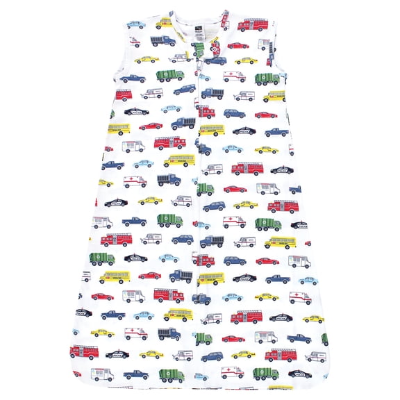 Hudson Baby Unisex Baby Cotton Sleeveless Wearable Sleeping Bag, Sack, Blanket, Going Places, 0-6 Months