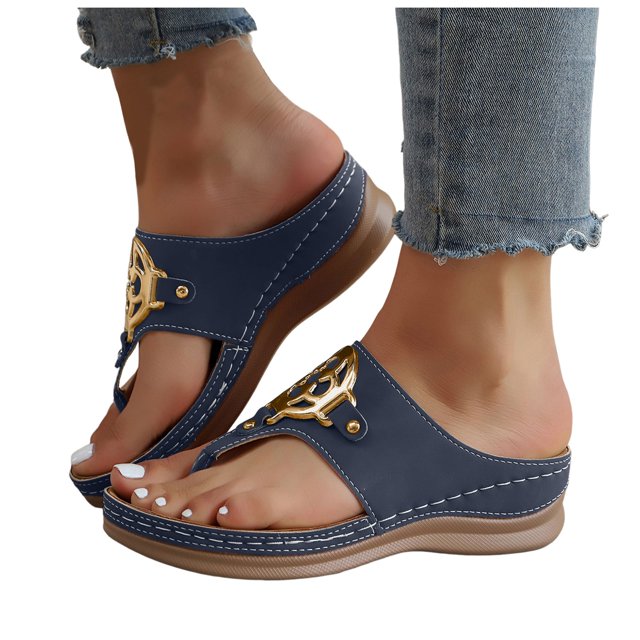 Womens Flip Flops Orthopedic Sandals Summer Comfortable Walking Thongs Beach Arch Support Slip on Slippers