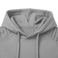 thumbnail image 5 of MaFYtyTPR Men's Athletic Hoodie Pullover Ruched Long Sleeve Slim Fit Sweatshirt with Kangaroo Pocket Casual Gym Top for Fall Winter Wear A-Gray XXXL, 5 of 6