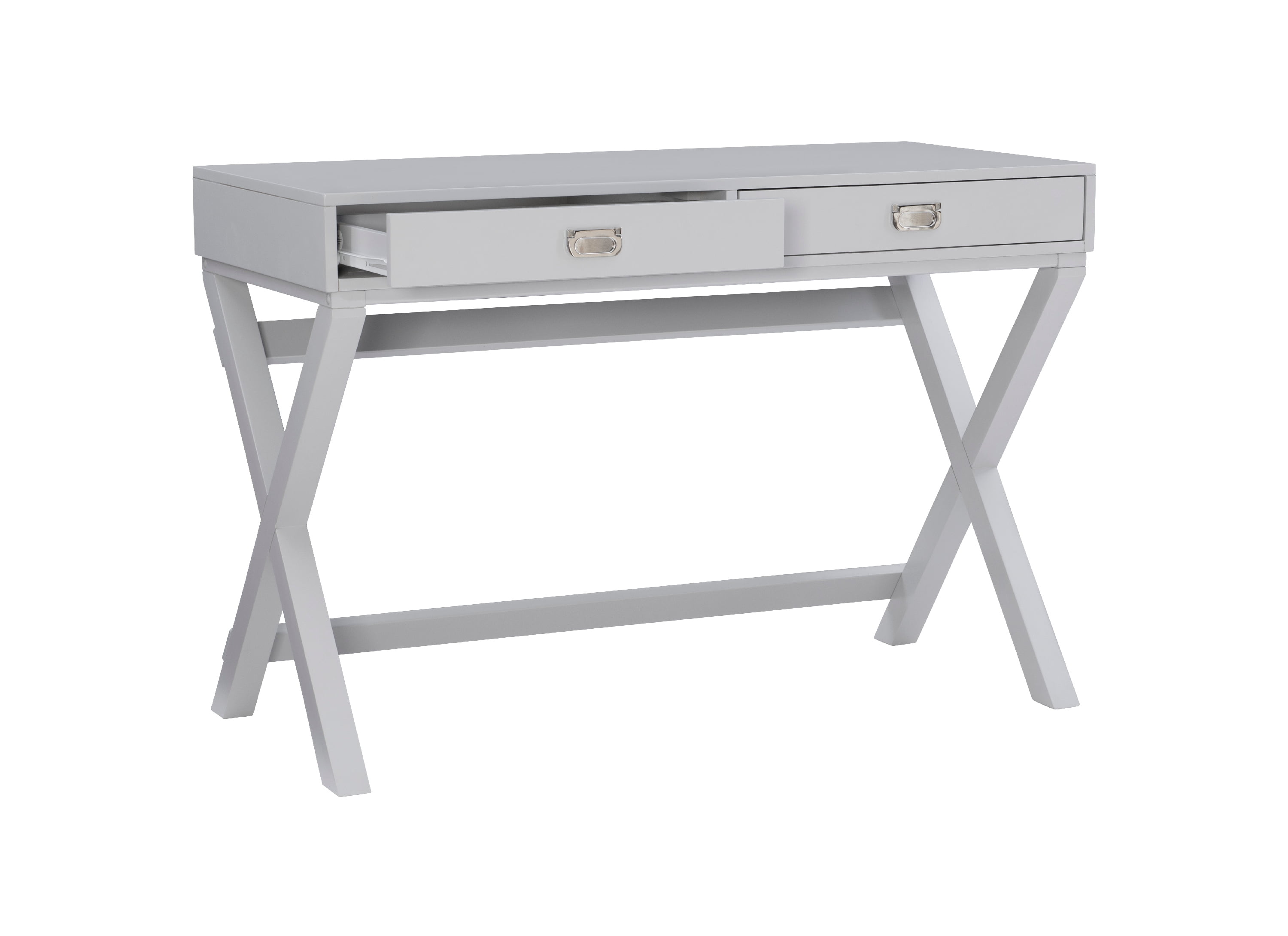 Linon Peggy 2-Drawer 44" Writing Desk, Gray