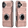 thumbnail image 4 of Elegant Choise Case with Flip Card Slot and Kickstand for iPhone 16 Pro Max/16 Pro/16 Plus/16 Heavy Duty Rugged Phone Cover, Pink, 4 of 13